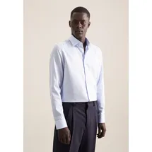 Seidensticker Businesshemd "Schwarze Rose", Herren, Gr. L (41), normale Ärmellängen, blau, 100% Baumwolle, gestreift, skinny fit, 2-Knopf-Manschette, Hemden, X-Slim 1/1 Kentkragen Gestreift