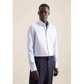 Seidensticker Businesshemd "Schwarze Rose", Herren, Gr. L (41), normale Ärmellängen, blau, 100% Baumwolle, gestreift, skinny fit, 2-Knopf-Manschette, Hemden, X-Slim 1/1 Kentkragen Gestreift
