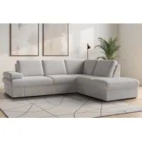 sit&more Ecksofa »Moreno L-Form, B: 238 cm« mit Armteilverstellung, optional Bettfunktion grau