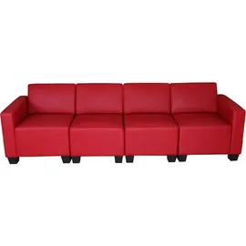 MCW Modular 4-Sitzer Sofa Couch Moncalieri ~ rot