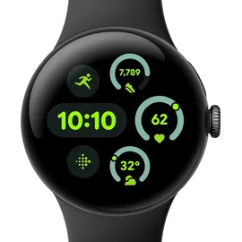 Google Pixel Watch 3 41 mm Bluetooth  matte black Sportarmband obsidian