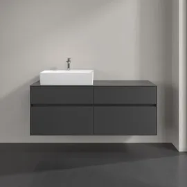 Villeroy & Boch Waschtischunterschrank 4 Auszüge 140 x 54,8 x 50 cm Graphit