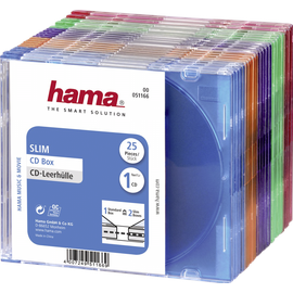 Hama CD Slim Box farbig 25er Pack