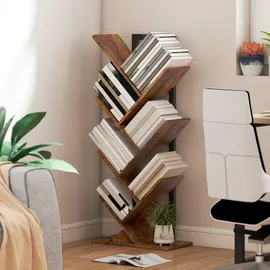 Homcom Bücherregal 24 x 109 x 50 cm Rustikal Braun