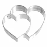 RBV Birkmann Birkmann, Plätzchen-Ausstechform Doppelherz, 6,5 cm, Edelstahl, hochwertige Qualität