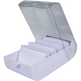 Exacompta Karteikasten Bunnybox A8 quer inklusive 100 Karteikarten. Originelle Karteikartenbox zum einfachen Vokabeln lernen dank 5-Fächer-Lernsystem für 600 Karteikarten