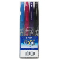 PILOT Tintenroller FRIXION BALL 07, 4er Etui FUN