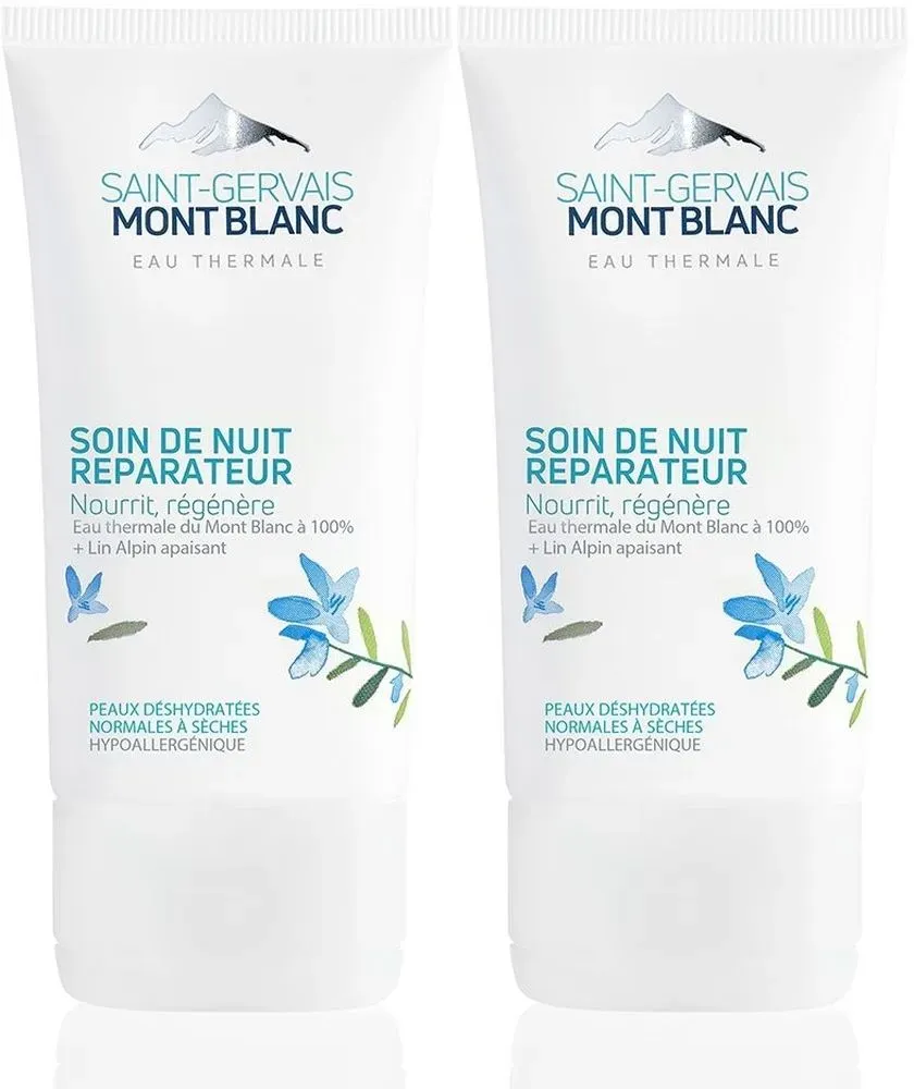 Saint-Gervais Mont Blanc Herstellende nachtcrème 2x40 ml Nachtcrème