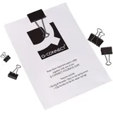 Q-Connect Foldback-Klammern - 24 mm, Klemmvolumen 9 mm, schwarz, 10 Stück