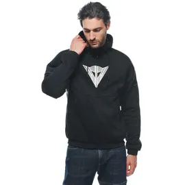 Dainese - Daemon X Safety Hoodie Full Zip, Motorrad Fleecejacke, Mesh Gewebe, Schulter Und Ellbogenprotektoren, Herren Motorradjacke, Schwarz/Schwarz/Weiß, 56