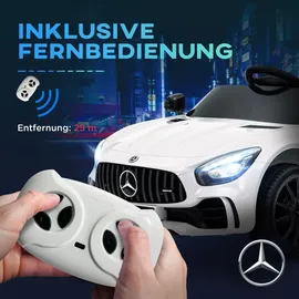 aiyaplay Elektro-Kinderauto 12 V mit 2,4G Fernbedienung, Musik, Hupe, Schwarz (1-tlg)