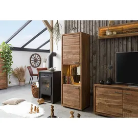 Massivmoebel24 Vitrine Akazie 58 x 40 x 180 cm Beige