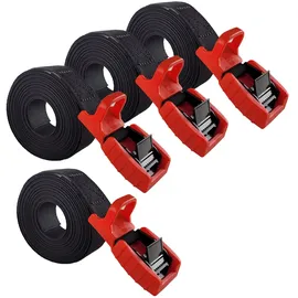 Trutzholm Spanngurt 2 m x 2,5 cm 500 kg mit Klemmschloss und Gummischutzkappe