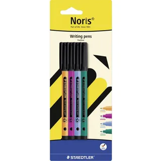 Staedtler Fineliner Noris writing pen, F, 0,6mm, 4er Set