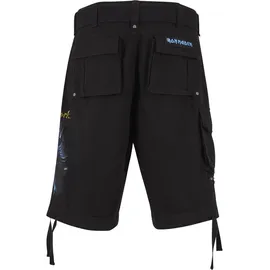 Brandit Textil Cargoshorts BRANDIT "Brandit Iron Maiden Savage Shorts Fear of the Dark", Herren, Gr. L, US-Größen, schwarz, 100% Baumwolle, normal, Hosen