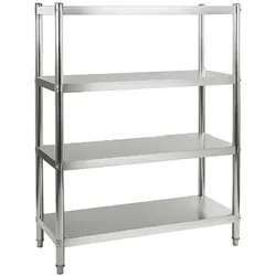 Vaiotec Edelstahl Lagerregal EASY - 4 Böden - 120 x 50 x 180 cm