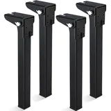 Tczecoo 4 Stück Klapptischbeine 30 cm Schwarz aus Metall, Schwerlast Tischbeine Klappbar mit Schrauben, Faltbare Möbelfüße für Schreibtisch, Couchtisch, Bett und DIY Möbel