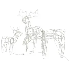 vidaXL 3-tlg. LED-Rentieren-Set Weihnachtsdekoration 229 LEDs