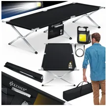 Kesser Campingbett Premium Schwarz 210 x 72 x 45 cm