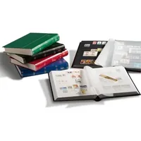Leuchtturm Briefmarken Einsteckbuch BASIC, 64 schwarze Seiten, Einband unwattiert