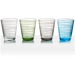 BRUNNER Camping Glas 4er Set Trinkglas Onda Reise Wasser Gläser Bruchfest 300 ml
