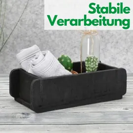 Novaliv Holzkiste 30 x 15 x 10 cm 10-tlg. schwarz