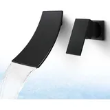 Wandmontierter Wasserhahn, Badezimmer, Waschbecken-Wasserhahn, Einhand-Waschbecken-Wasserhahn, Lavendel-Wasserhahn, Schwarz