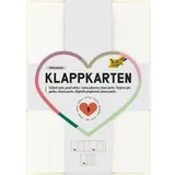 Folia Faltkarten mit Briefumschlägen 150501 perlweiß DIN A6, 5 Karten + Kuverts + Einlagen