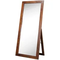 MASSIVMOEBEL24.DE Standspiegel Akazie 75x3x175 nougat lackiert OXFORD #319