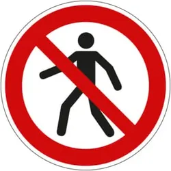 Eichner Verbotsschild Für Fußgänger verboten 20 cm PVC