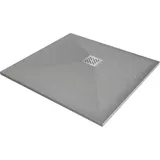Mexen Stone+ quadratische Duschwanne aus Komposit 90 x 90 cm, grau-beton - 44619090