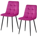 Hti-Living Stuhl Mesa Velvet Pink