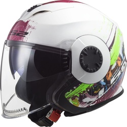 LS2 OF570 Verso Spring Jet Helm, wit-pink, XS