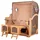 Mr. Deko Strandkorb Komplettset - bene living - Ammersee Grande XL Teak - PE grau - Modell 513 - inkl. Liftersystem