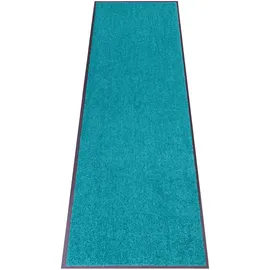 HANSE HOME Wash & Clean, Gr. 19, blau Petrol, B:60cm H:7mm L:180cm, Kunstfaser, Teppiche, Fußmatte, Schmutzfangmatte, Türmatte, In- und Outdoor, Teppich, Läufer, waschbar
