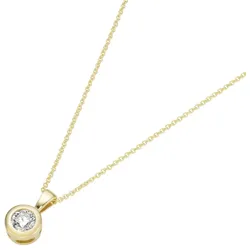Luigi Merano Kette mit Brillant in Zargenfassung, Gold 585 Ketten   Weiss Damen 