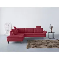 Home affaire Ecksofa Birkholm L-Form, Armlehnverstellung, auch in Easy Clean Bezug - mit Wasser zu reinigen rot