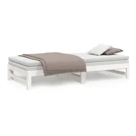 vidaXL Tagesbett Ausziehbar 2x(90 x 200) cm weiß