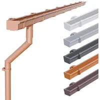 Inefa Dachrinnen Set PVC 4m NW 83 Kastenrinne für