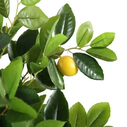 bümö plants Zitrone Kunstbaum - Täuschend echter Zitronenbaum, geruchlose Premium Kunstpflanze für lebendiges Ambiente - authentische, künstliche