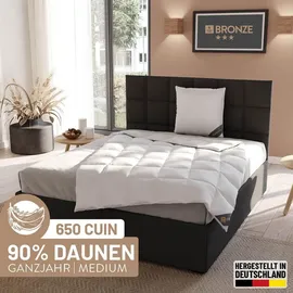 SPESSARTTRAUM Daunendecke Bronze medium Daunen, 10% Federn 155x220 cm
