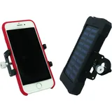 Fahrrad-Handyhalterung und Solarbatterie SCHWARZ NO SIZE