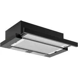 Amica FH 664 620 S Flachschirmhaube, Teleskophaube, 60 cm, Schwarz, max. Gebläseleistung 410 m3h, Energieeffizienzklasse A