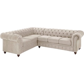 Home Affaire Chesterfield Ecksofa, auch in Leder L-Form«, beige