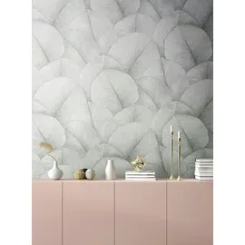 Marburg Blissful Botanics Vliestapete 53 cm x 10 m grau 34193