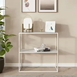 [en.casa] Strömstad Konsolentisch 80x80x26cm Weiß