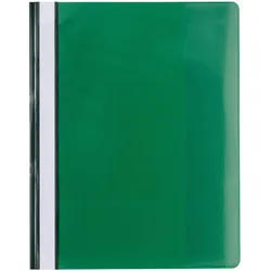 Exacompta 439915B 200x Schnellhefter mit Beschriftungsstreifen aus PVC mit Einschiebung für Hängeregistratur, für Format DIN A4+ - Grün