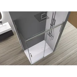 Bernstein DX806A Eckdusche mit Schiebetür 140 x 90 cm transparent Sicherheitsglas