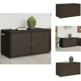 Vidaxl - Gartenschrank Braun 110x55x60,5 cm Poly Rattan - Outdoor-Schrank - Gartenschrank - Stauraumsschrank - Rattan-Schrank - Wetterfest