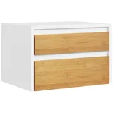 SoBuy Nachttisch, mit 2 Schubladen FBT175-E